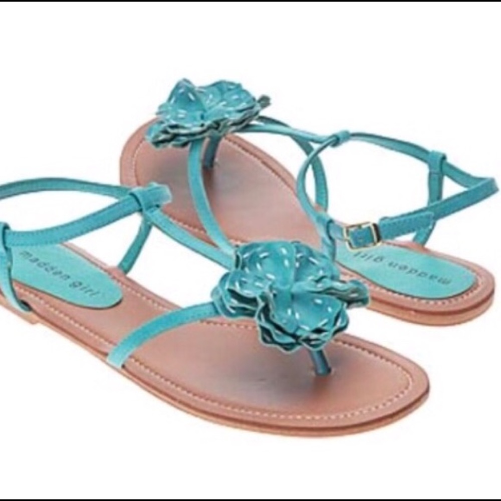 Teal flower Madden Girl sandals